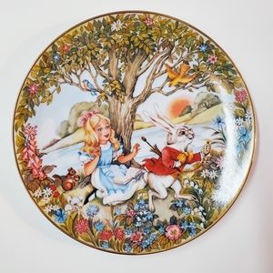 Alice in Wonderland White Rabbit Plate Roberta Blitzer Villeta Limited Edition
